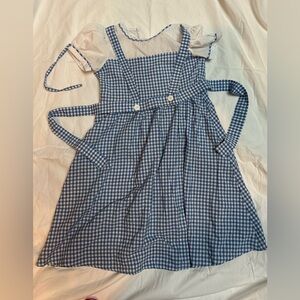 Blue Gingham Pinafore Dress
